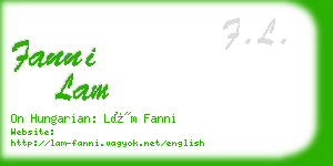 fanni lam business card